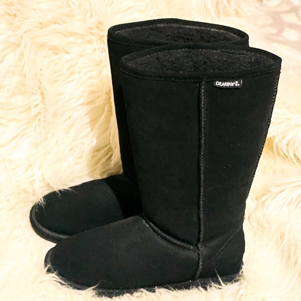 Bearpaw Women’s Tall Cowhide Shearling Boots